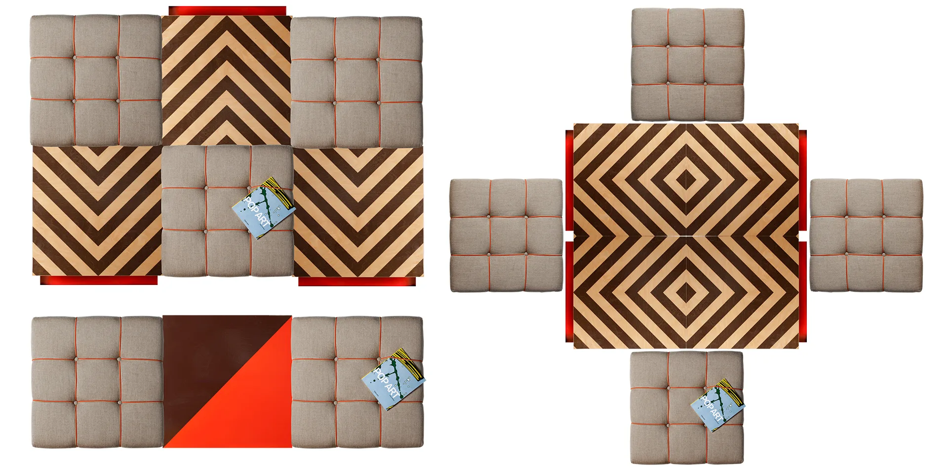 Block Party modular seating design elements