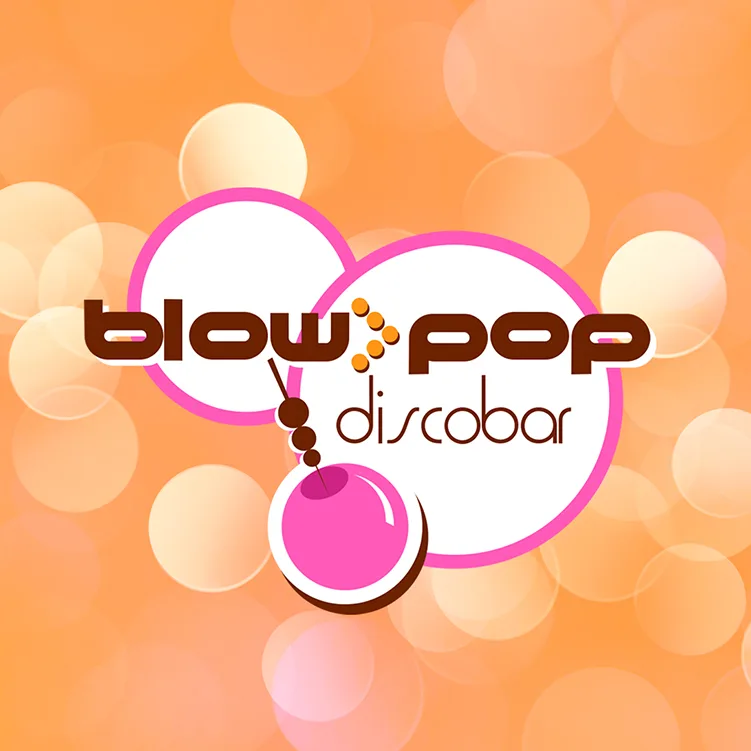 branding logo for blowpop disco bar